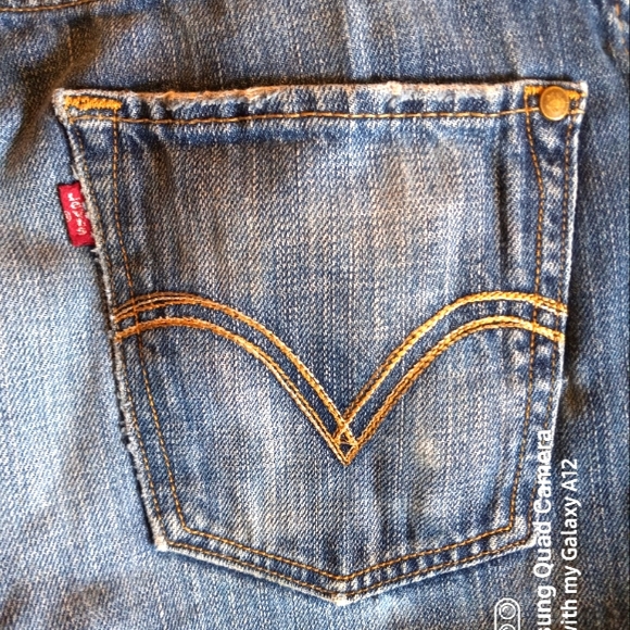 Levi's Low Boot Cut Vintage Distressed Blue Jeans - Picture 13 of 16